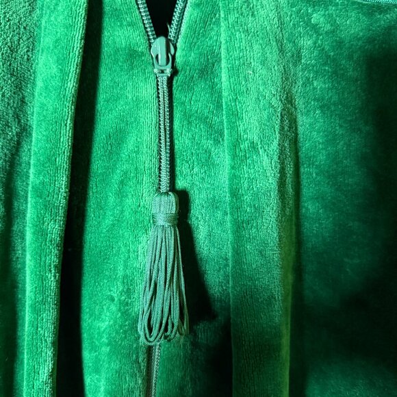 Cabernet Zip House Coat, Robe Jewel Green Full Length Size Large - Picture 7 of 7